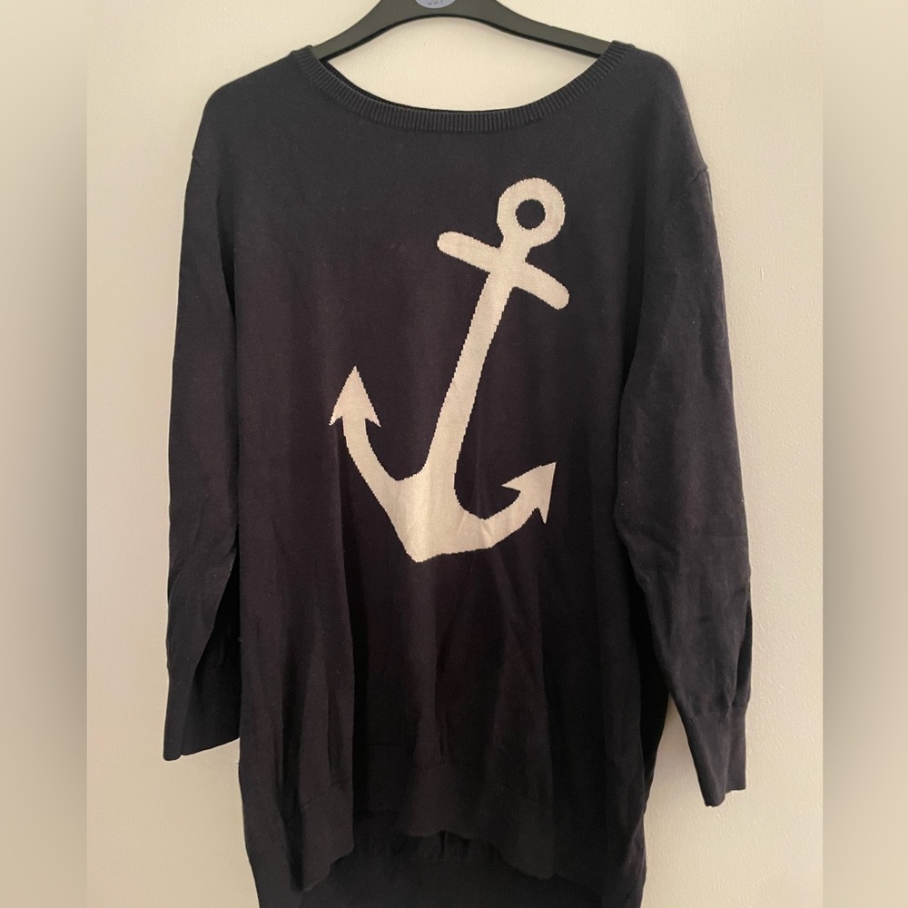 Navy blue anchor sweater